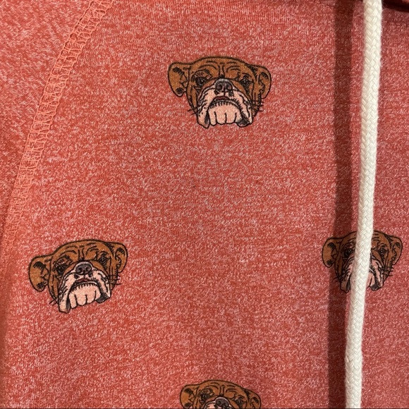 Alpha Beta Bulldog Long Sleeved Hooded Shirt Size Medium - Picture 9 of 12
